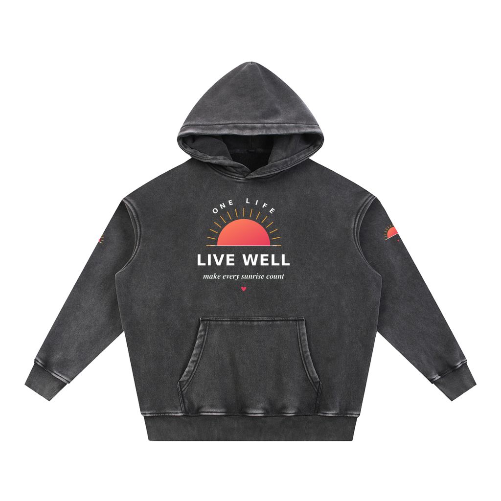 Snow Wash Fleece Oversize Hoodie